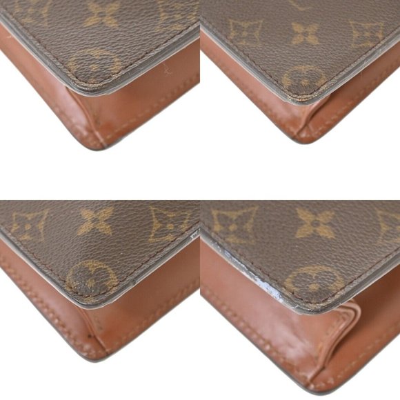 LOUIS VUITTON Pochette Homme Clutch Hand Bag Monogram Leather BN M51795 02HB680 - Picture 9 of 13